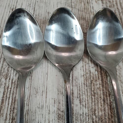 5 Customcraft Stainless Steel Iced Tea Spoons Taiwan Flatware CUS1 Roses Pattern - Thumbnail 2