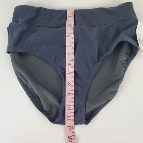 Island Escape Real Solutions Size 8 High Waist Swim Bottom Tummy Thinner Black - Thumbnail 7