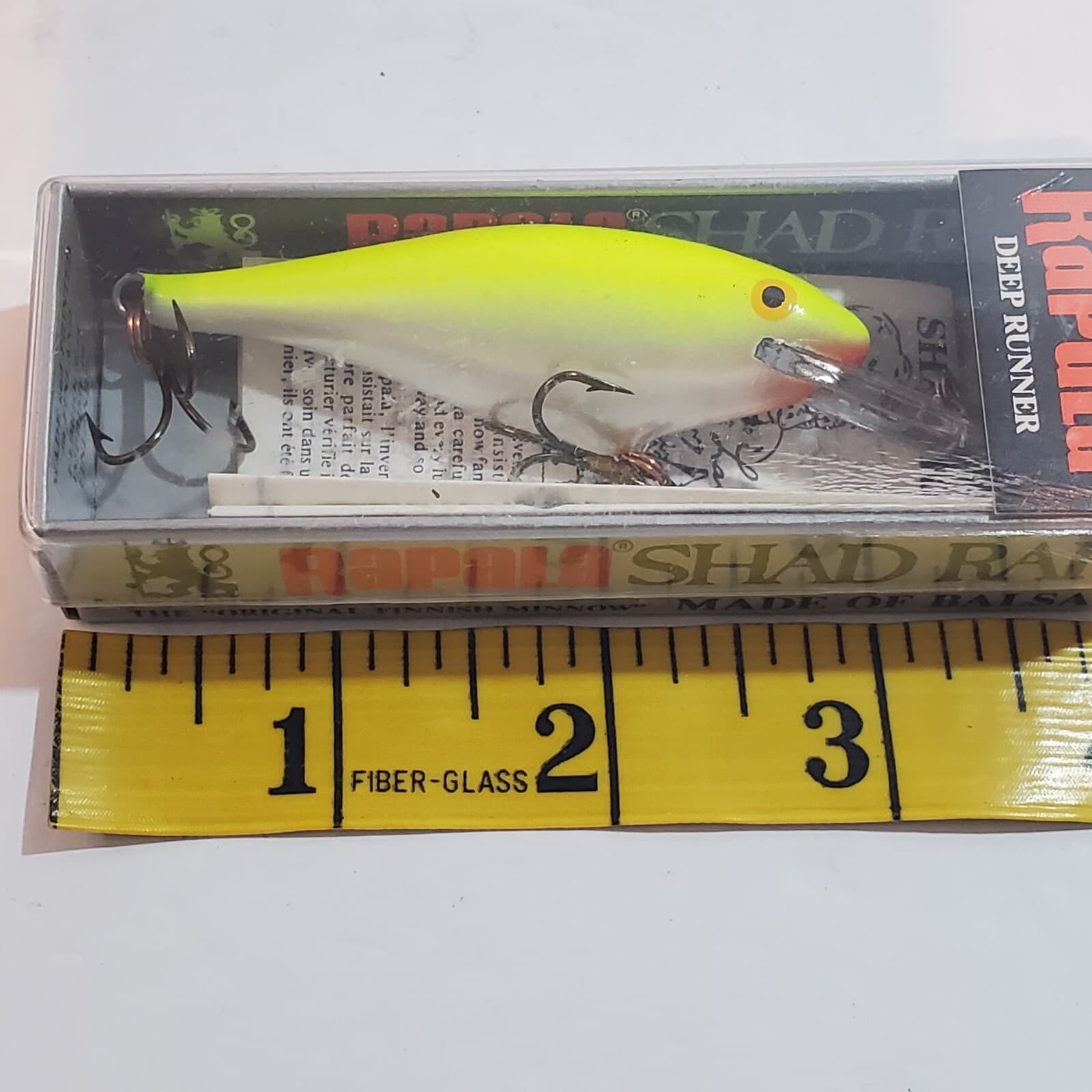 Rapala Deep Runner Shad Rap SR-7 SFC Yellow White 3.25 in 7 cm Fishing Lure - Thumbnail 6