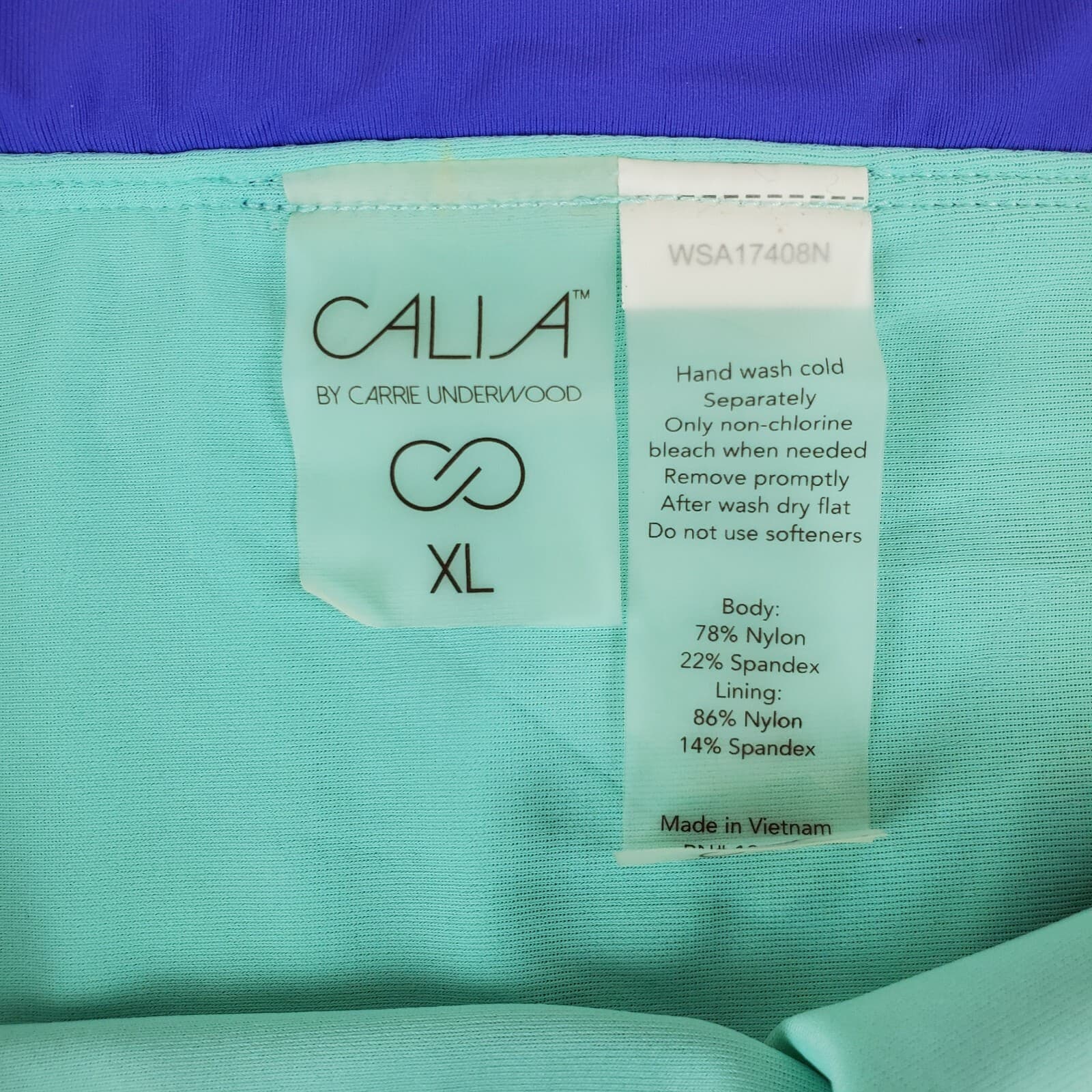 Calia Carrie Underwood Women Size XL Laser Cut Foldover Swim Bottom Blue Violet - Thumbnail 6