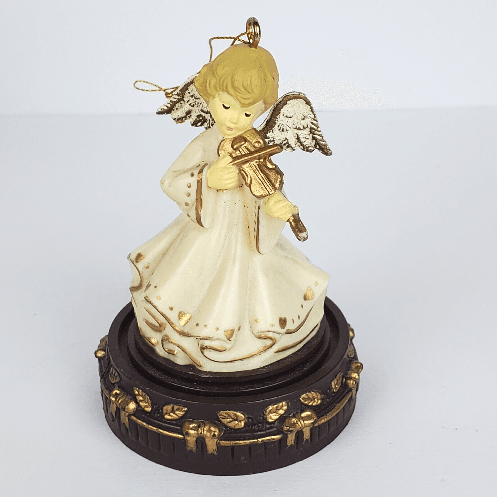 Enesco Angel Playing Violin Plastic Resin Hanging Ornament 3.25 Inch Tall