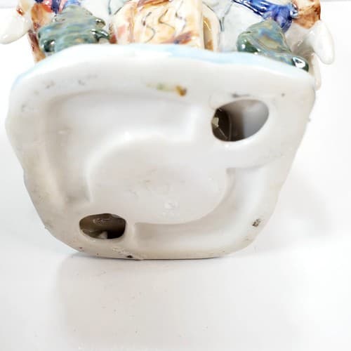 Pearlized Ceramic Santa's Toy Shop Christmas Tea Light House Holiday Decor 7.5" - Thumbnail 5