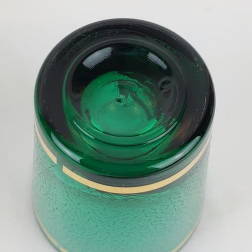 Vintage Green Gold Sea World Souvenir Shot Glass Dolphins Mid Century Modern - Thumbnail 7