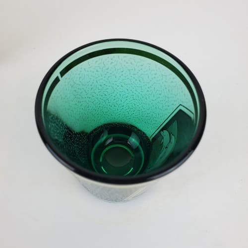 Vintage Green Gold Sea World Souvenir Shot Glass Dolphins Mid Century Modern - Thumbnail 6