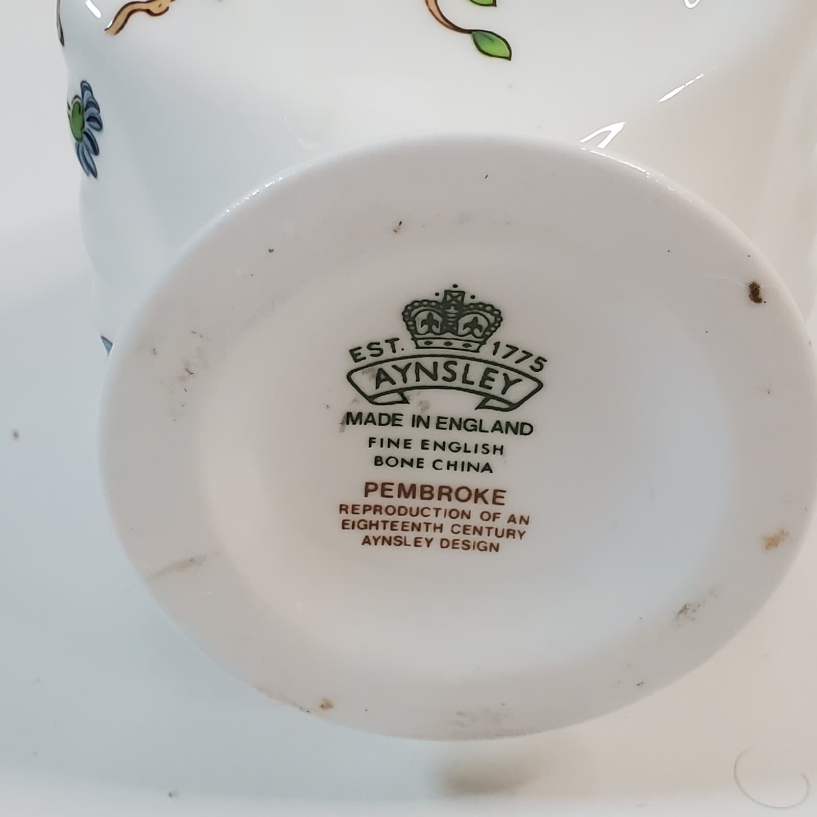 Vintage Aynsley England Cottage Garden Bone China Bud Vase Flowers Birds - Thumbnail 5