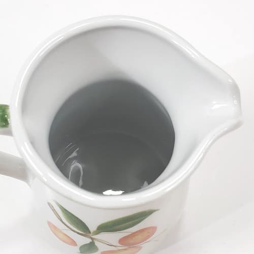 Vintage Andrea By Sadek Hand Painted Creamer With Cherries Fruit and Leaves - Thumbnail 5
