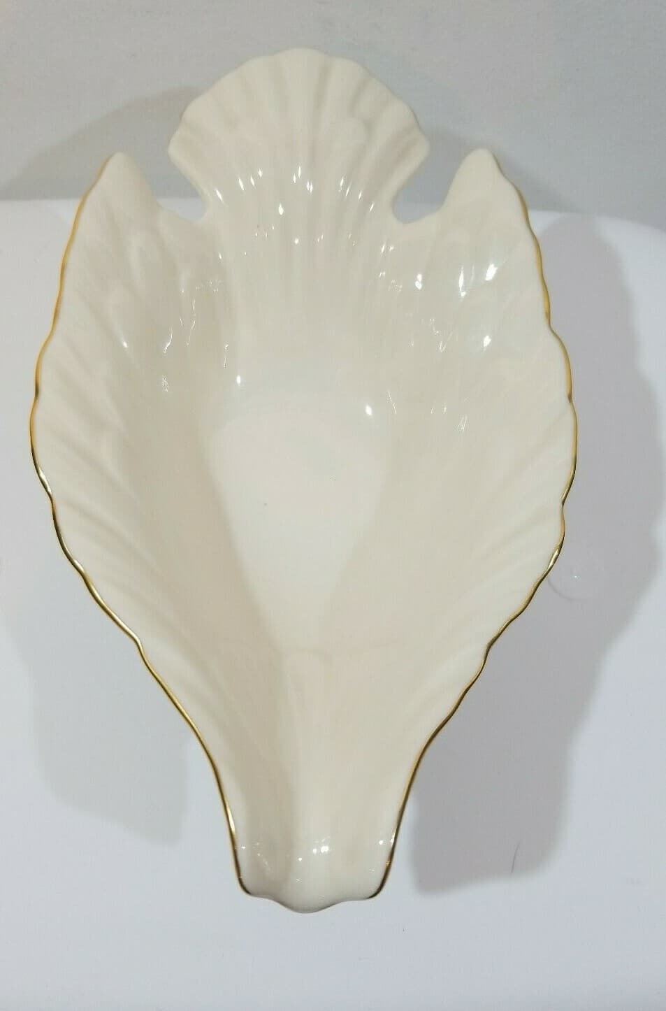 Vintage Lenox Dove Bird Candy Trinket Nut Dish Bowl Ivory Cream Gold Leaf Trim - Thumbnail 3