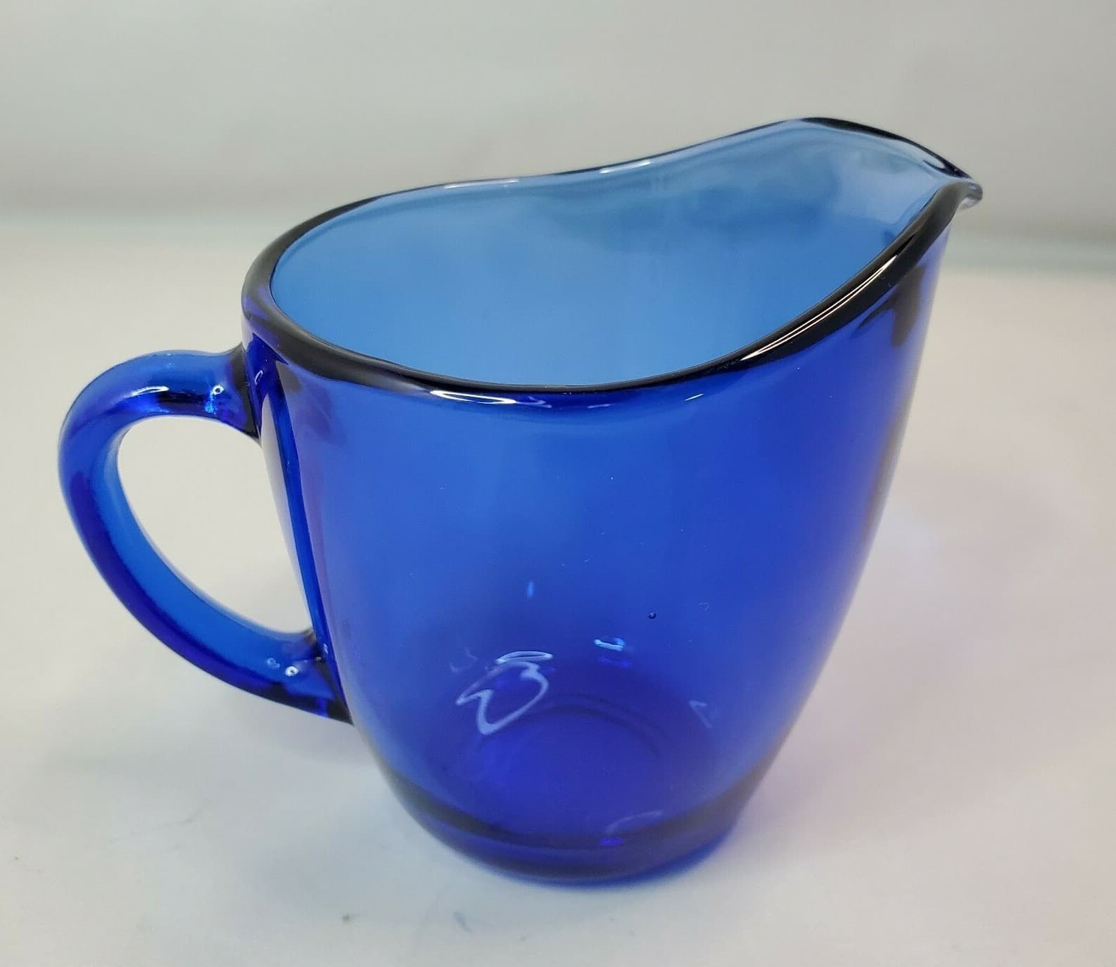 Vintage Anchor Hocking Cobalt Blue Glass Creamer / Pitcher - Thumbnail 3