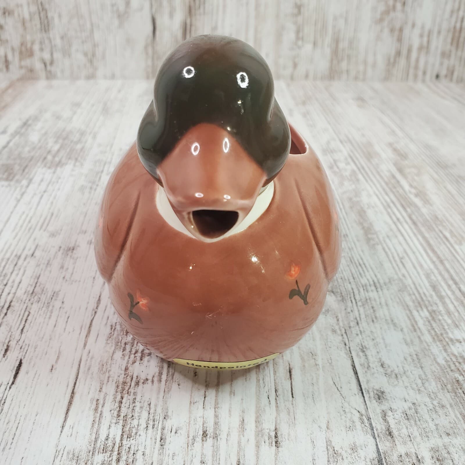 Vintage OTAGIRI Japan Ceramic Mallard Duck Hand Painted Creamer - Thumbnail 4
