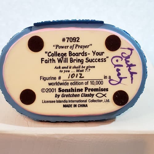 Vtg 2001 Sonshine Promises Signed Gretchen Clasby Power of Prayer College Boards - Thumbnail 6