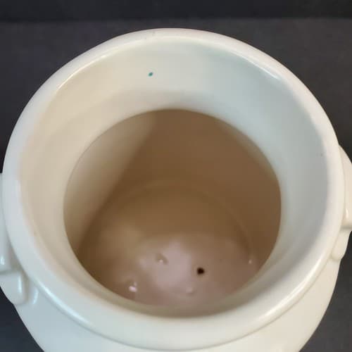 Vitage McCoy Pottery Small Milk Jug Canister Vase USA 330 Boy Girl Graphic - Thumbnail 5