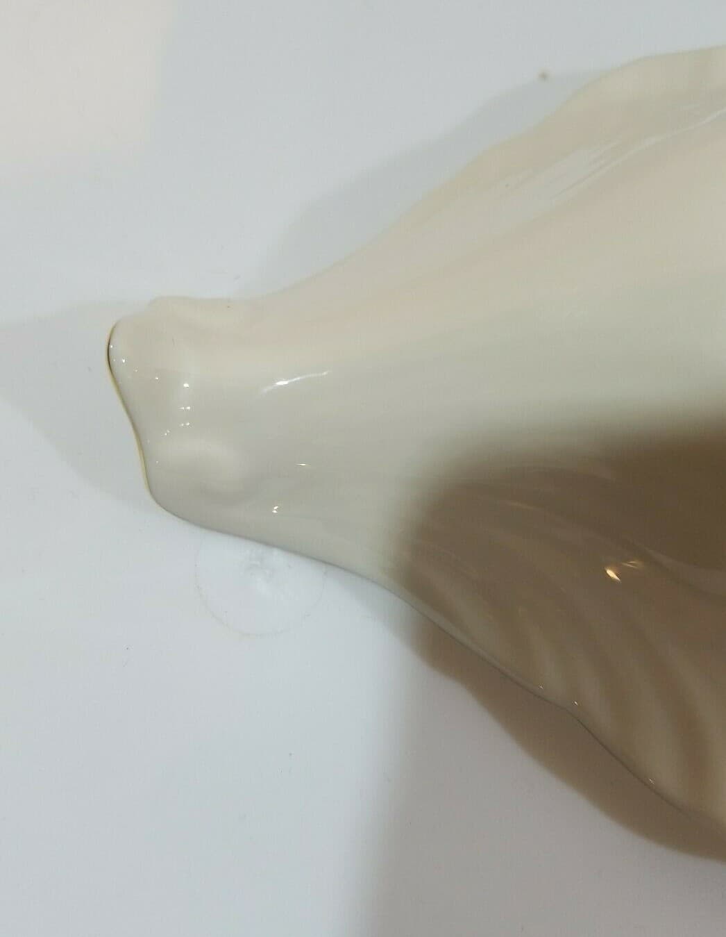 Vintage Lenox Dove Bird Candy Trinket Nut Dish Bowl Ivory Cream Gold Leaf Trim - Thumbnail 7