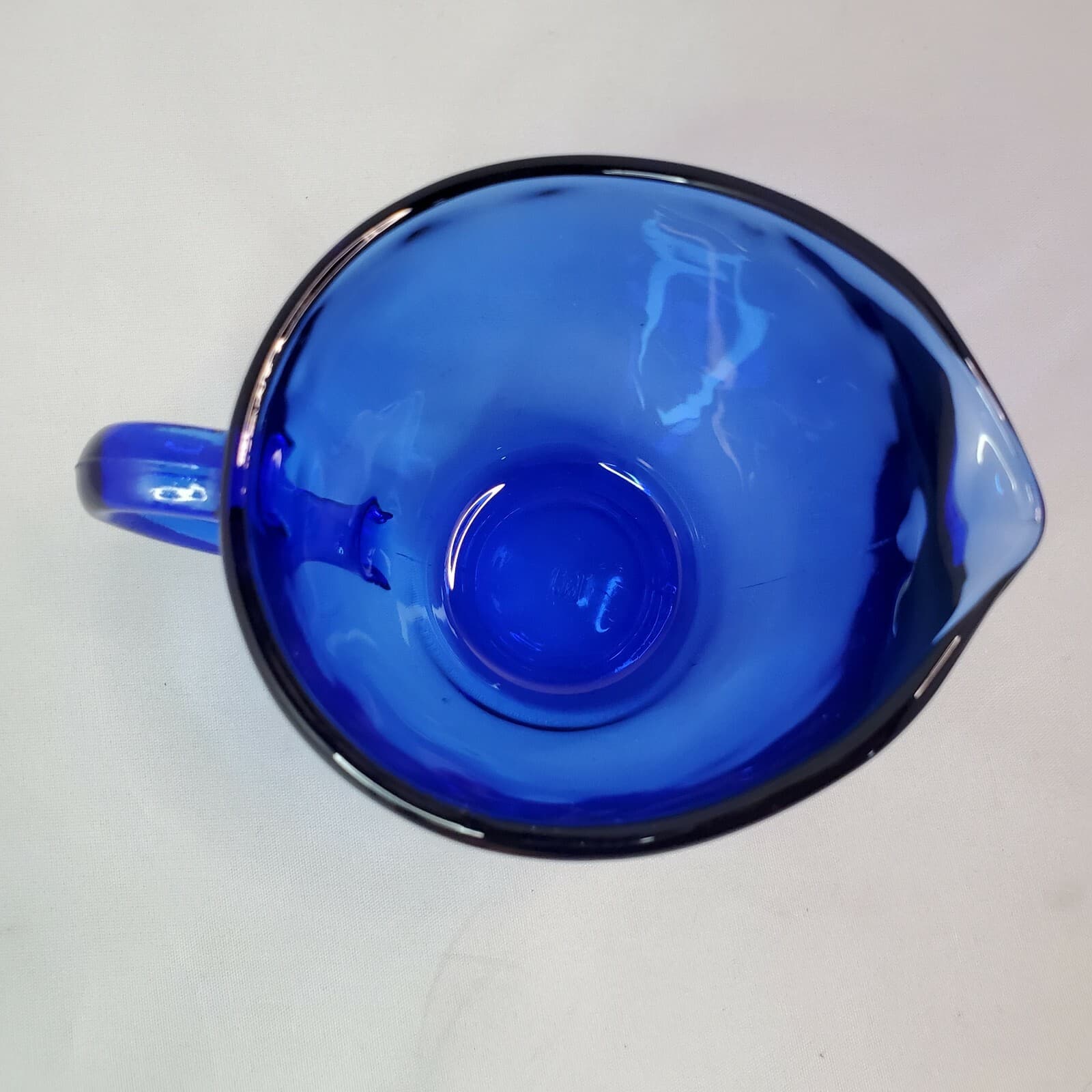 Vintage Anchor Hocking Cobalt Blue Glass Creamer / Pitcher - Thumbnail 5