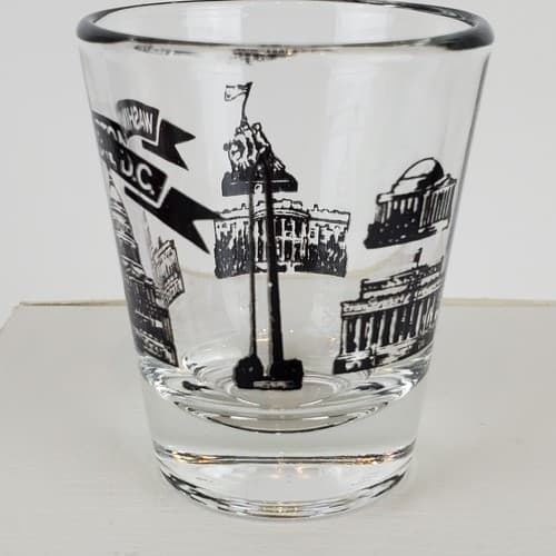 Vintage Washing D.C. Souvenir Shot Glass Travel Capitol State White House USA - Thumbnail 2