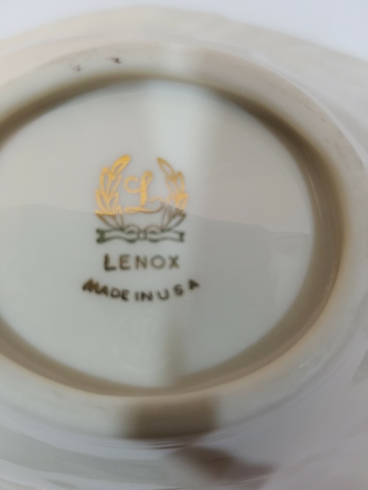 Vintage Lenox Dove Bird Candy Trinket Nut Dish Bowl Ivory Cream Gold Leaf Trim - Thumbnail 6