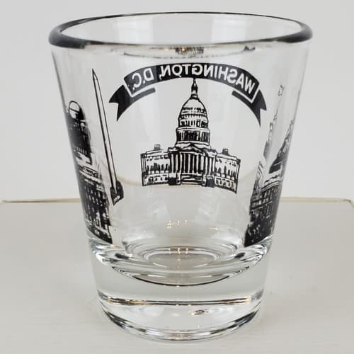 Vintage Washing D.C. Souvenir Shot Glass Travel Capitol State White House USA - Thumbnail 3