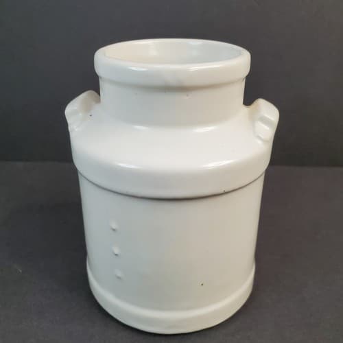 Vitage McCoy Pottery Small Milk Jug Canister Vase USA 330 Boy Girl Graphic - Thumbnail 3