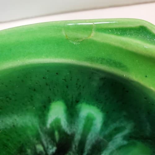 Vintage California Original Pottery Green Glazed 1033 1032 USA Lidded Bowl - Thumbnail 8