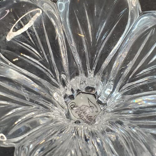 Vintage Cristal d'Arques Genuine Lead Crystal Candle Holders Tapers France Set 2 - Thumbnail 5