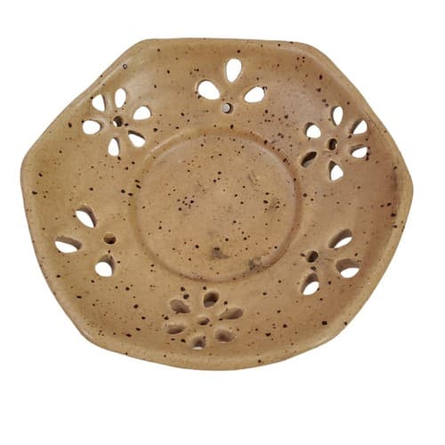 Vintage Lenox Candle Plate Holder Cut Out Flower Design 6 1/2" Diameter