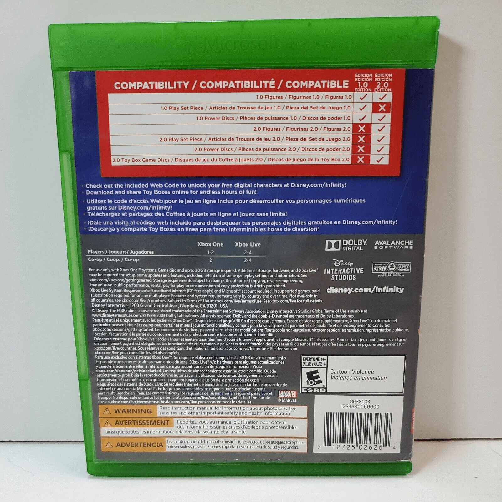 Xbox One Disney Infinity 2.0 Edition Video Game Complete w/ Manual - Thumbnail 2