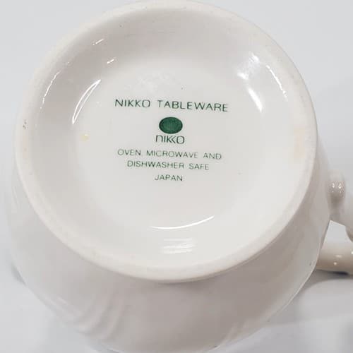 Vintage Nikko Tableware White & Blue Peony Flowers Creamer Made in Japan - Thumbnail 6