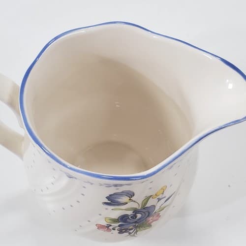 Vintage Nikko Tableware White & Blue Peony Flowers Creamer Made in Japan - Thumbnail 5