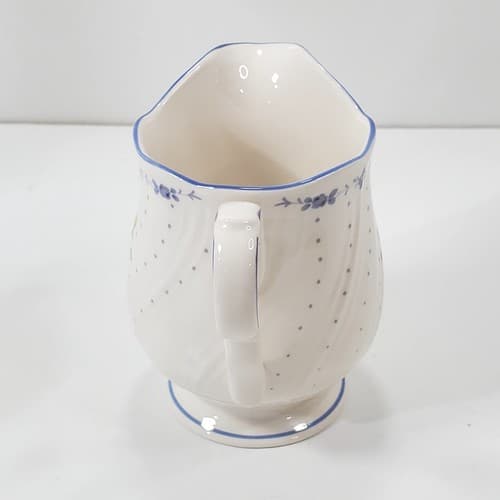 Vintage Nikko Tableware White & Blue Peony Flowers Creamer Made in Japan - Thumbnail 4
