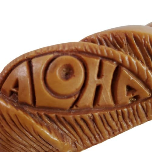 Vintage Coco Joe Hawaii Hapa-Wood Monstera Souvenir Divided Server Dish Nut Bowl - Thumbnail 4