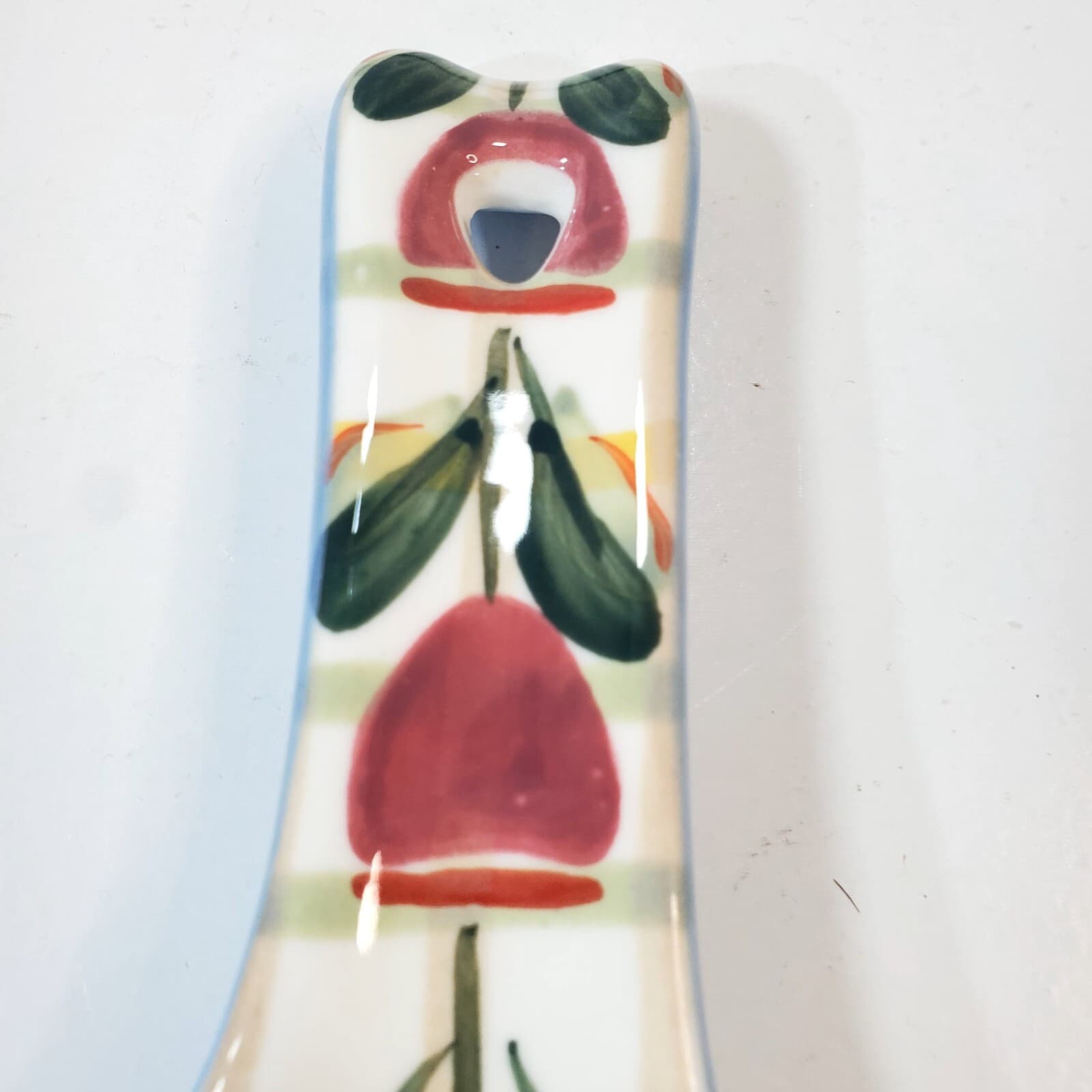 ANTHROPOLOGIE Tivoli Monogram Ceramic Spoon Rest Letter H Floral Garden - Thumbnail 4
