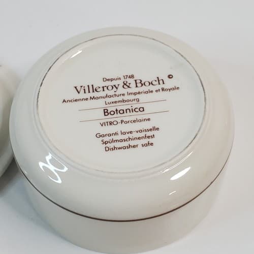 Villeroy & Boch Botanica Lingonberry Plant Floral Trinket Box w Lid Luxembourg - Thumbnail 6