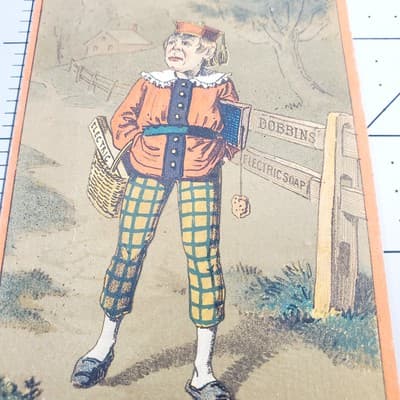 1880's Dobbin's Electric Soap Numbered Set Victorian Trade Cards (Card No. 2) - Thumbnail 4