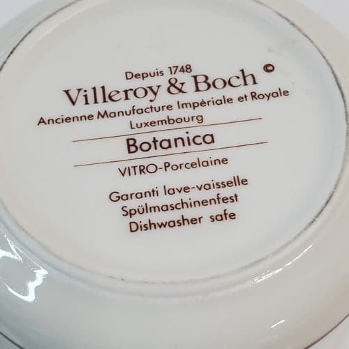 Villeroy & Boch Botanica Lingonberry Plant Floral Trinket Box w Lid Luxembourg - Thumbnail 7