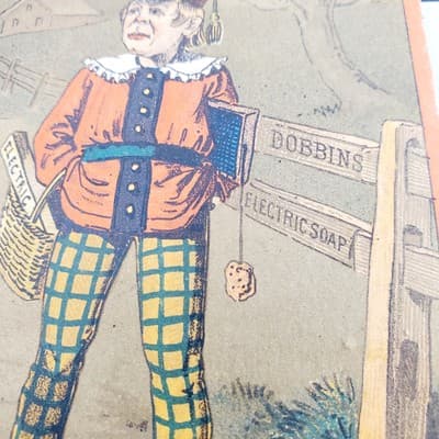 1880's Dobbin's Electric Soap Numbered Set Victorian Trade Cards (Card No. 2) - Thumbnail 5