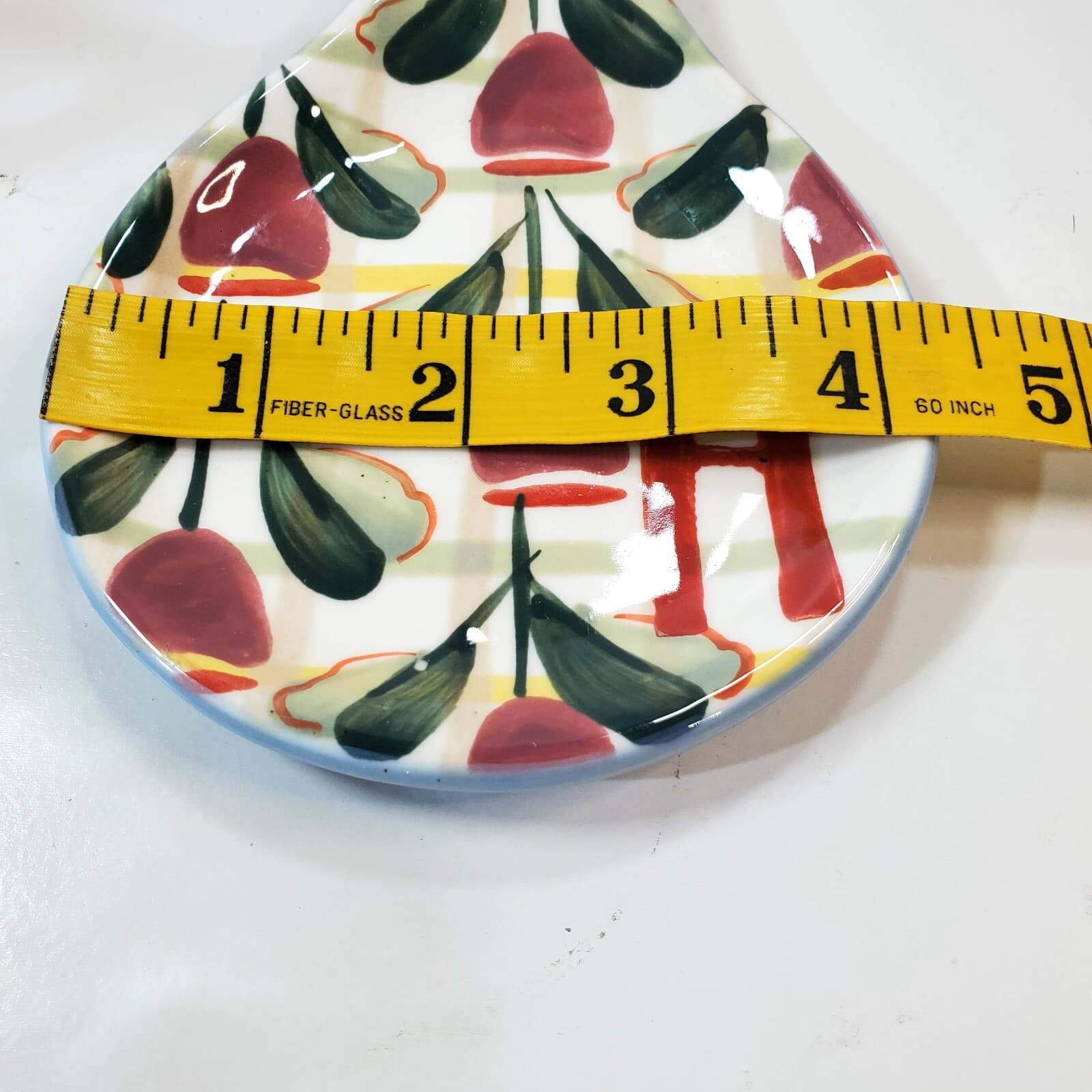 ANTHROPOLOGIE Tivoli Monogram Ceramic Spoon Rest Letter H Floral Garden - Thumbnail 9