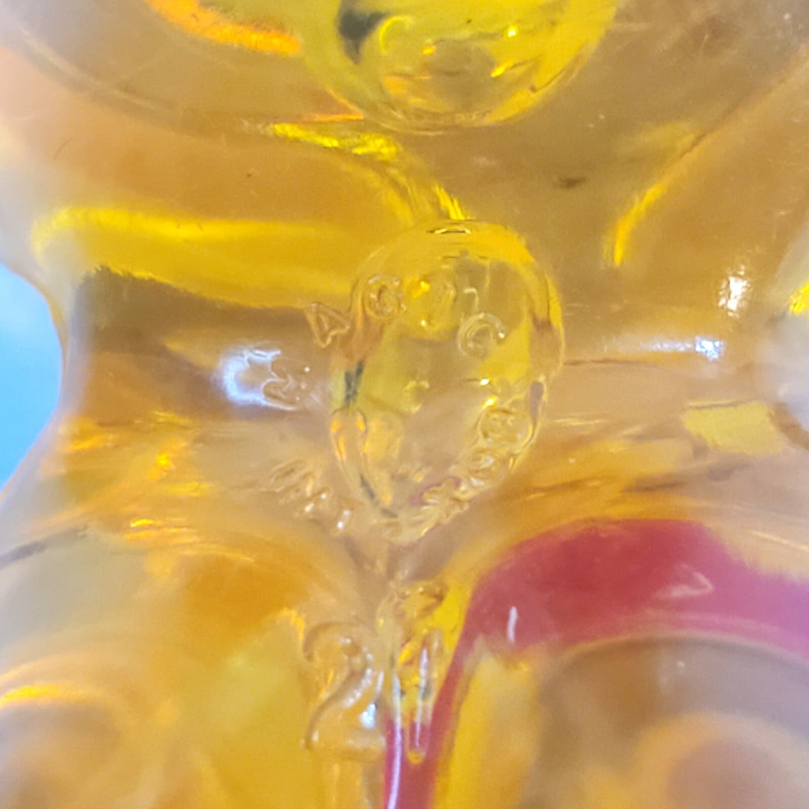 Vintage Go Go Crazy Bones Translucent Golden Yellow Alien Collectible Red Buckle - Thumbnail 3