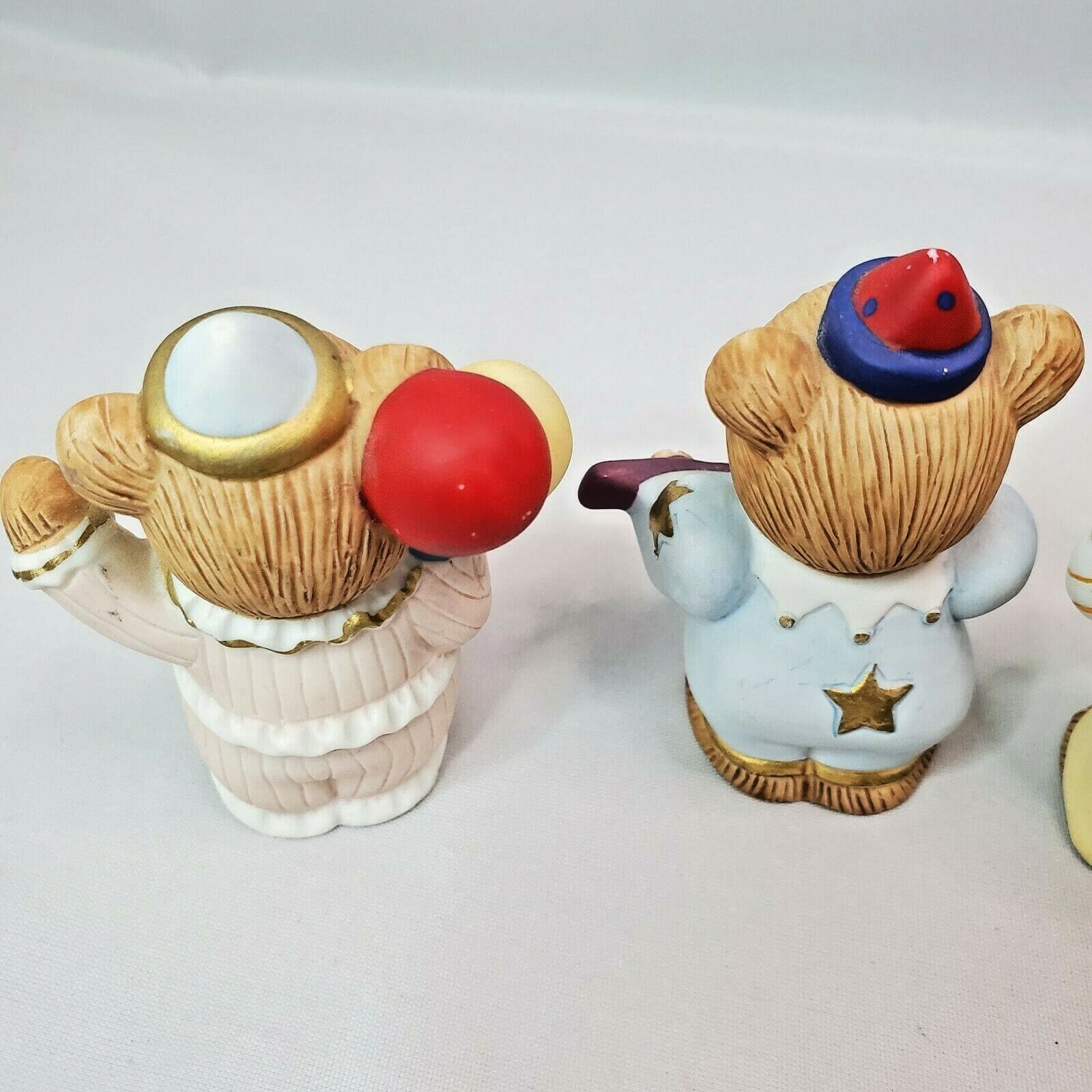 Vintage HOMCO Performing Clown Circus Bears Porcelain Figurines #1449 Set of 4 - Thumbnail 5