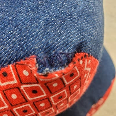 Vintage Handmade Country Bunny Rabbit Denim Rag Doll 20” Toy Easter Decor - Thumbnail 2