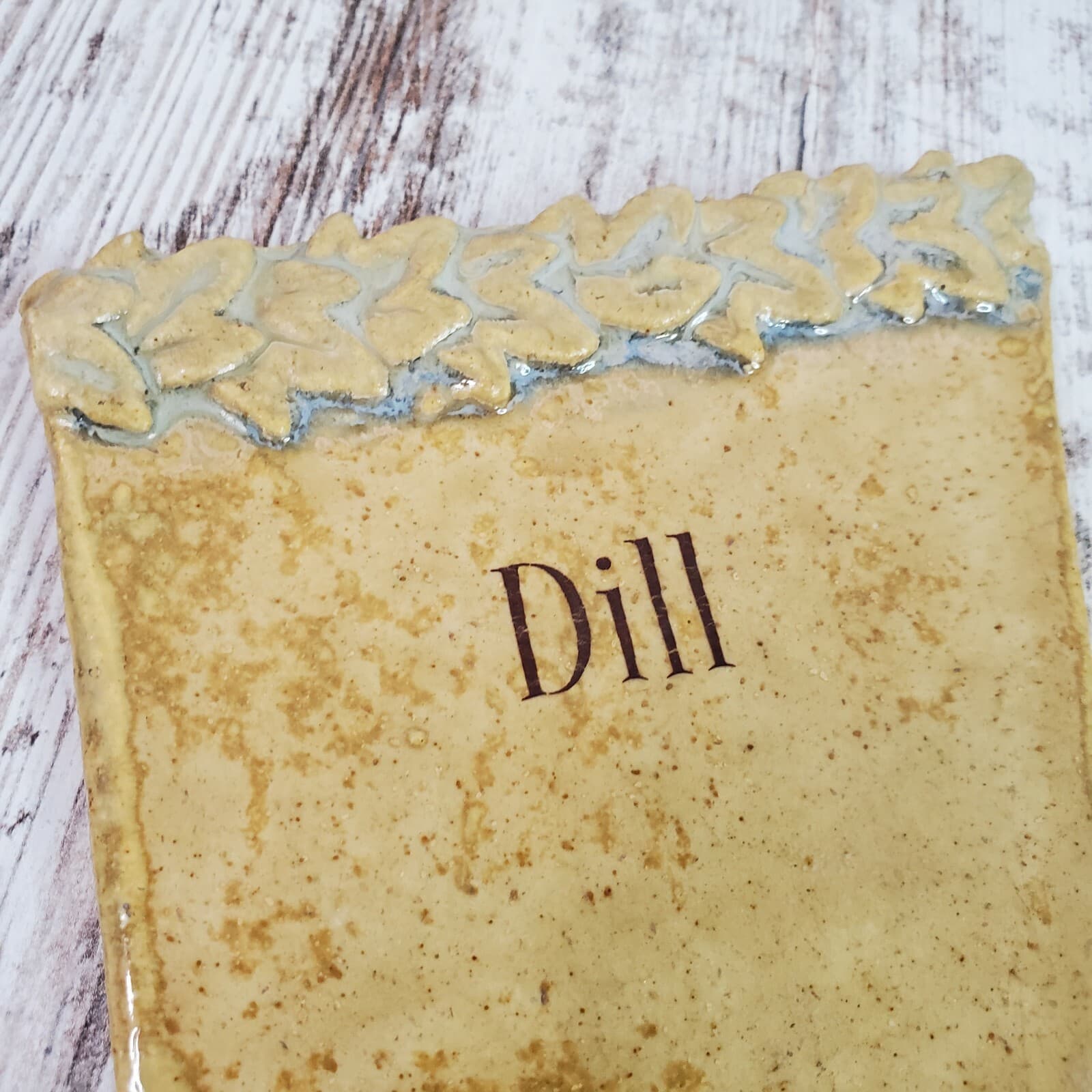 Khnemu Studio Ceramic Garden Display Plaques Herb Markers Dill Basil Chives - Thumbnail 2