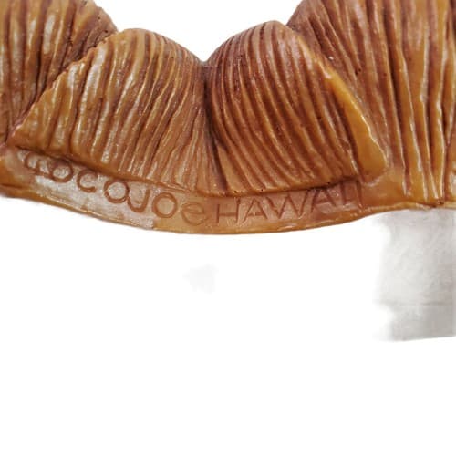 Vintage Coco Joe Hawaii Hapa-Wood Monstera Souvenir Divided Server Dish Nut Bowl - Thumbnail 3