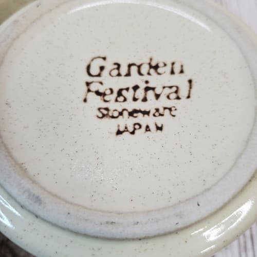 Vtg Hearthside Garden Festival Japanese Stoneware Creamer Sugar Bowl w/ Lid Set - Thumbnail 6
