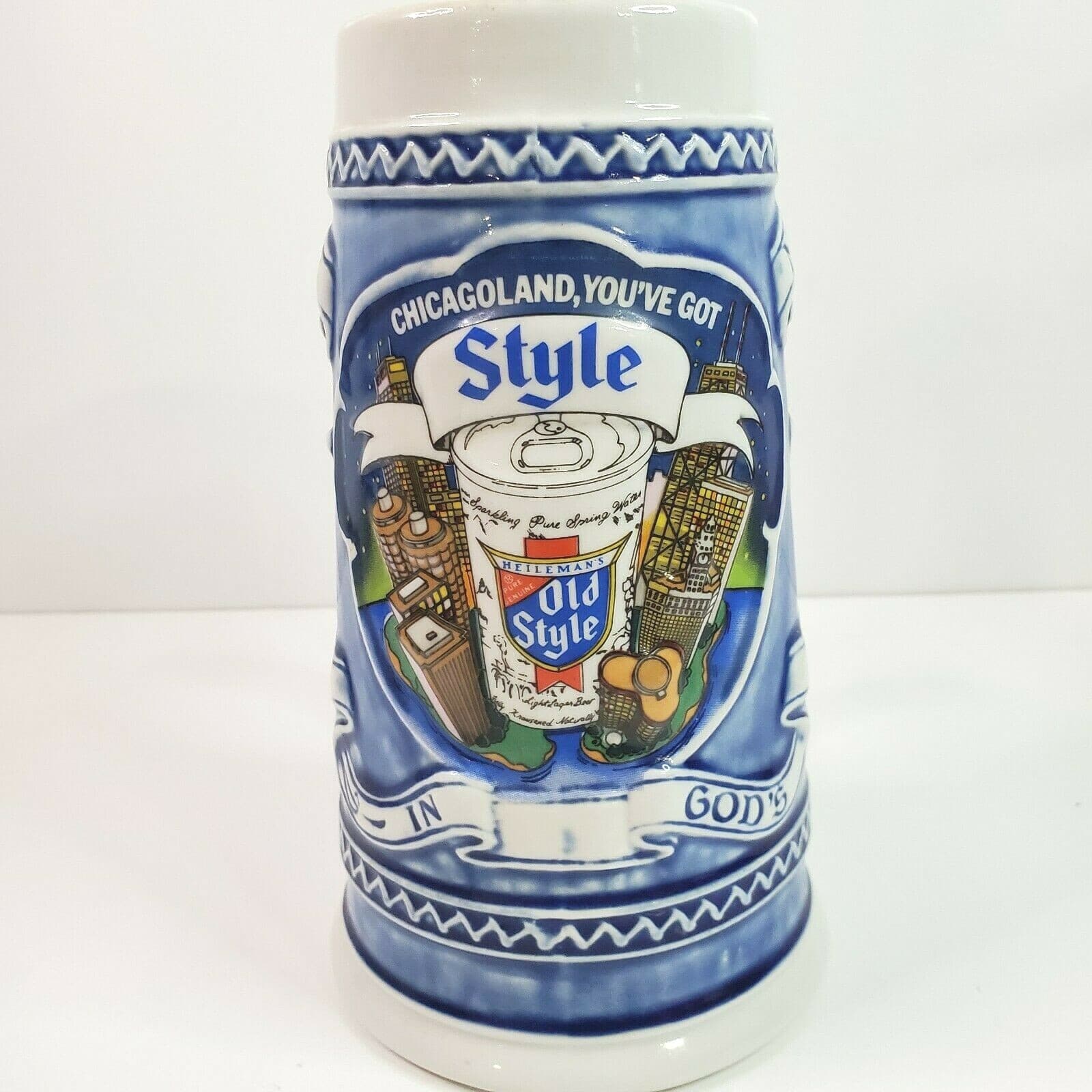 Vtg Ceramarte 1982 Heileman's Old Style Beer Stein Chicagoland You've Got Style