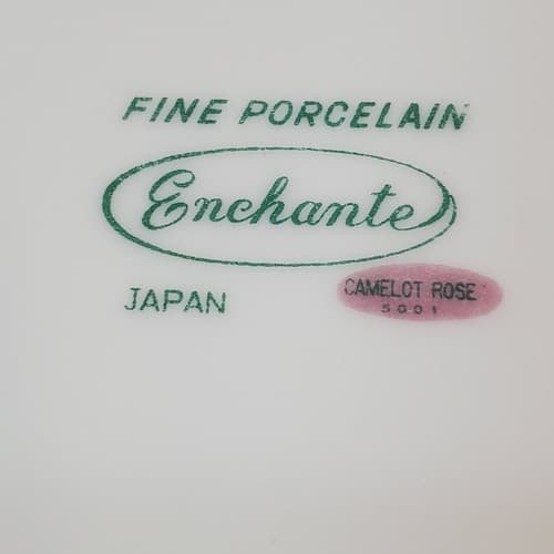 Vintage Enchante Fine China Camelot Rose Porcelain Creamer & Sugar Set Japan - Thumbnail 8