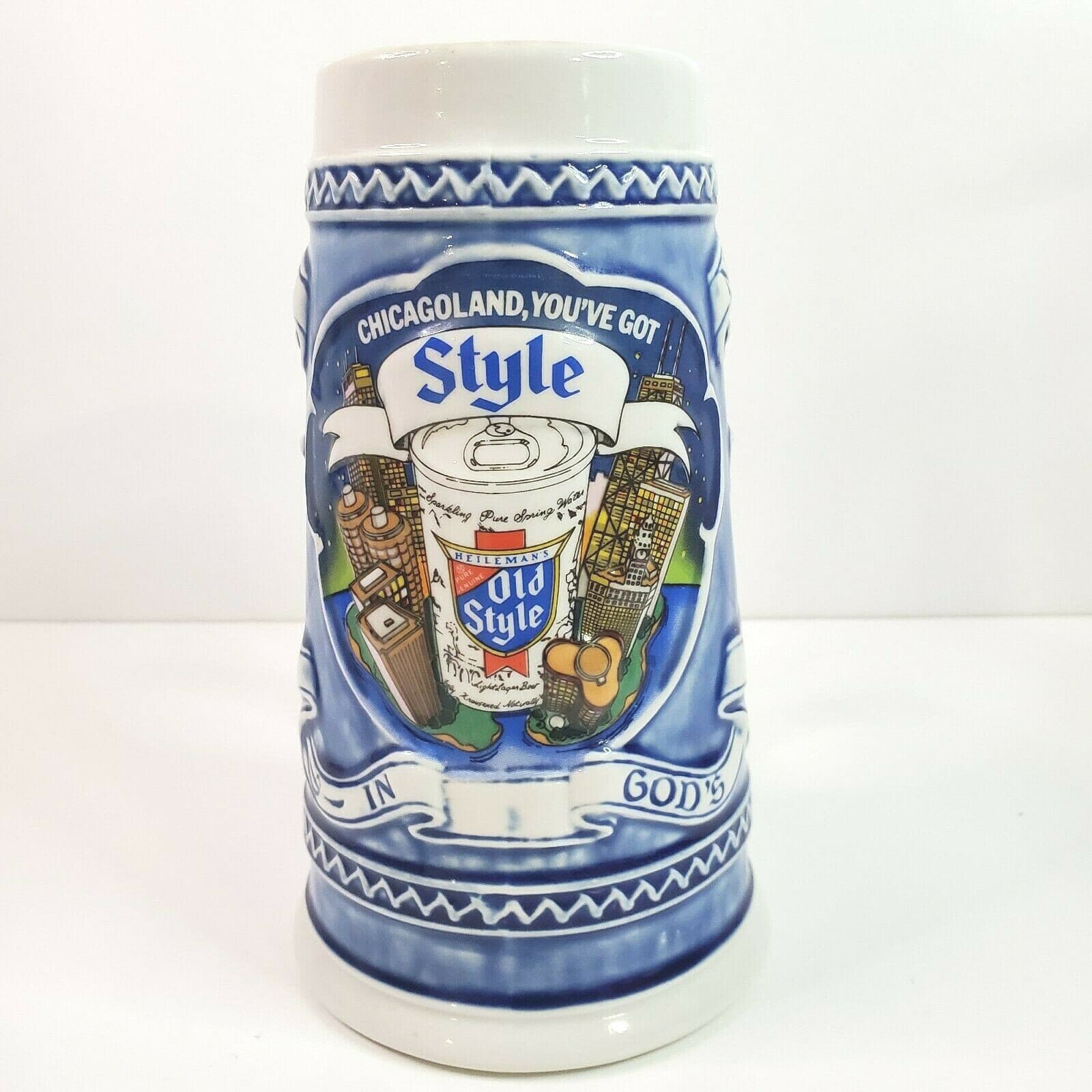 Vtg Ceramarte 1982 Heileman's Old Style Beer Stein Chicagoland You've Got Style - Thumbnail 2