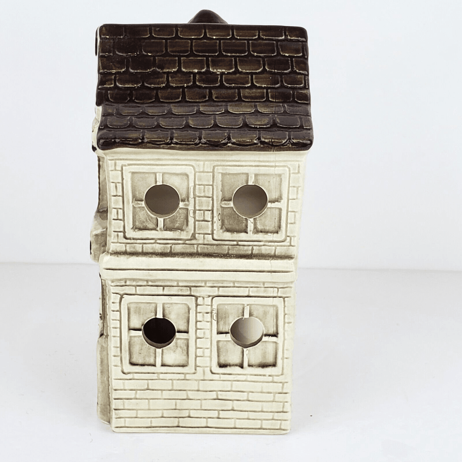 Vintage CCCC Japan Porcelain Victorian House Tea Light Votive Candle Holder - Thumbnail 2
