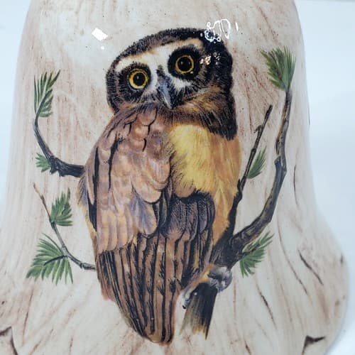 Vintage Ceramic Owl Bird Treasure Craft USA Bell Collectibles Wildlife Birds - Thumbnail 2