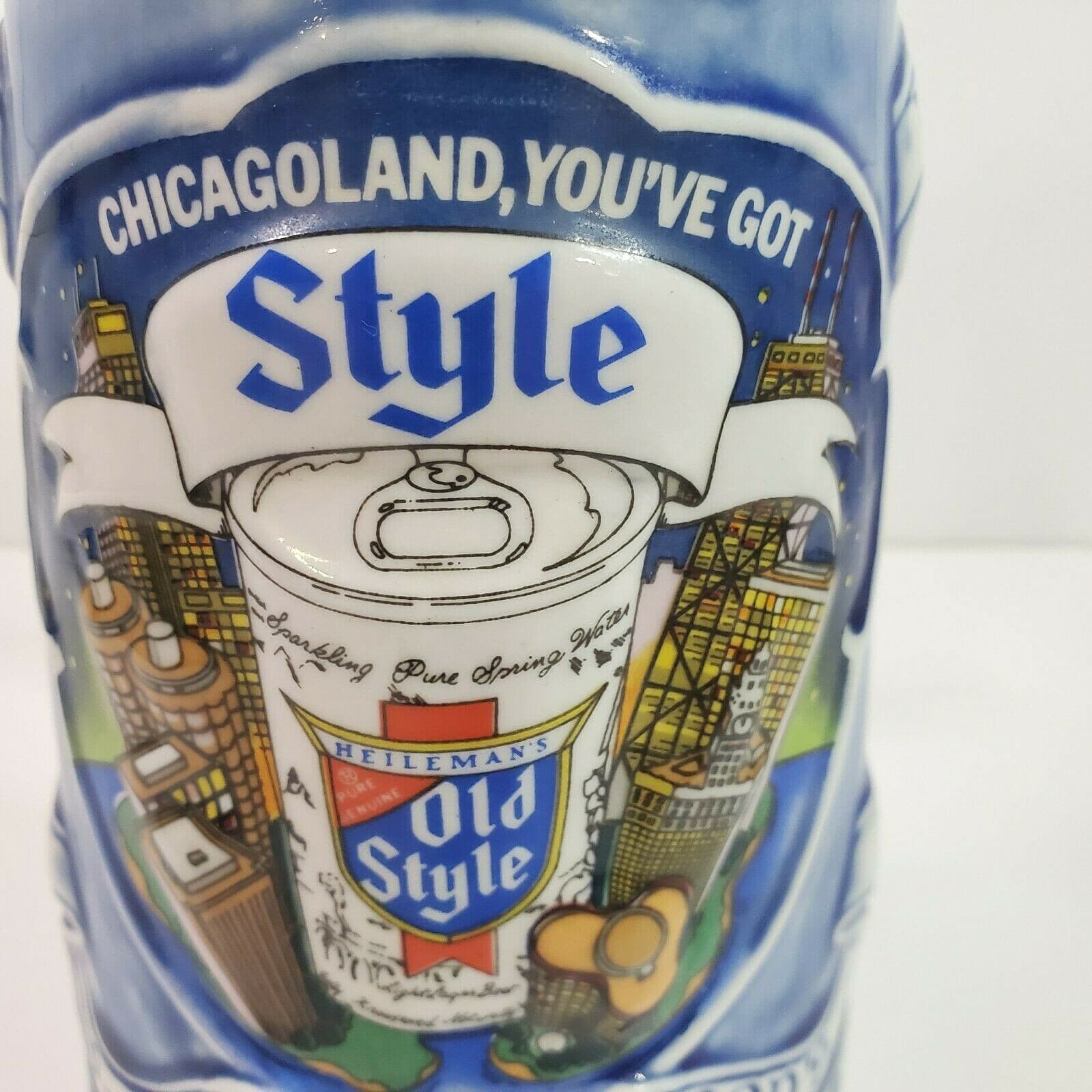 Vtg Ceramarte 1982 Heileman's Old Style Beer Stein Chicagoland You've Got Style - Thumbnail 3