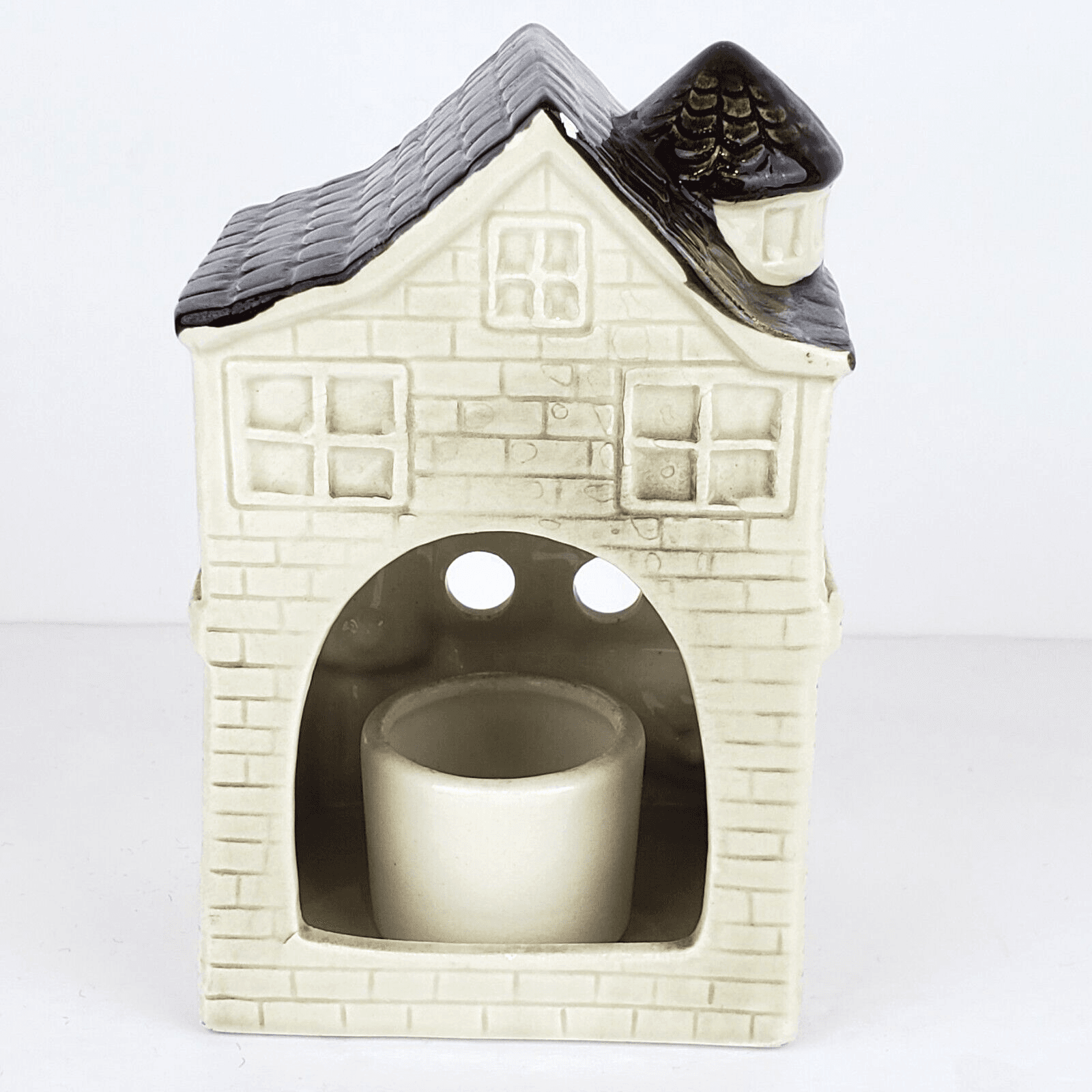 Vintage CCCC Japan Porcelain Victorian House Tea Light Votive Candle Holder - Thumbnail 3