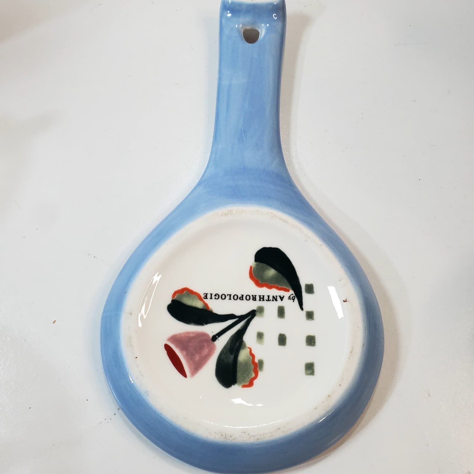 ANTHROPOLOGIE Tivoli Monogram Ceramic Spoon Rest Letter H Floral Garden - Thumbnail 5