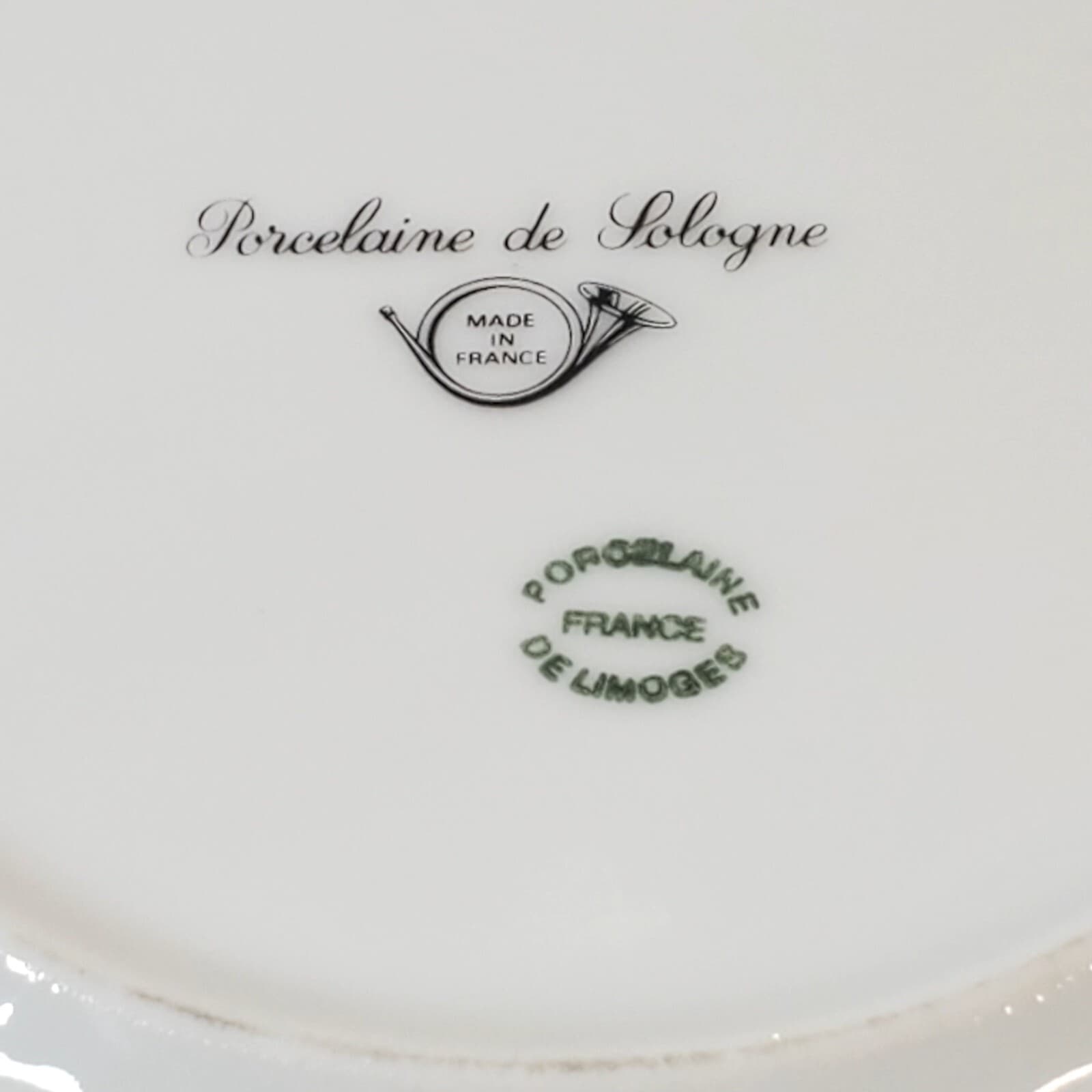 Vtg Limoges Porcelaine De Sologne Plates Salad Wine Cheese France Camembert 7 in - Thumbnail 4